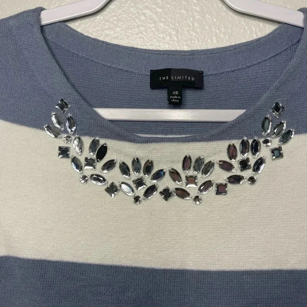 The Limited Short Sleeve Embellished Sweater - Picture 3 of 4